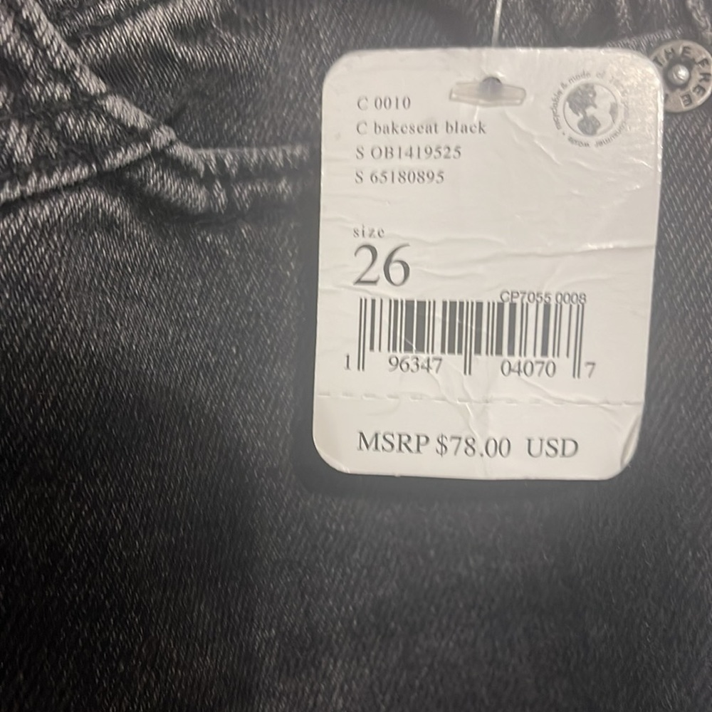 Free People Shelby Boyfriend Jeans in Backseat Black Size 26 - Picture 10 of 12